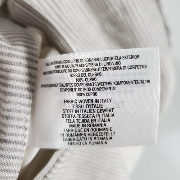 Brooks Brothers Womens Flax Blend Pants BB4 (31x36) NWT Striped Lined Trousers - Picture 7 of 13